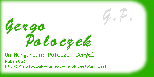 gergo poloczek business card